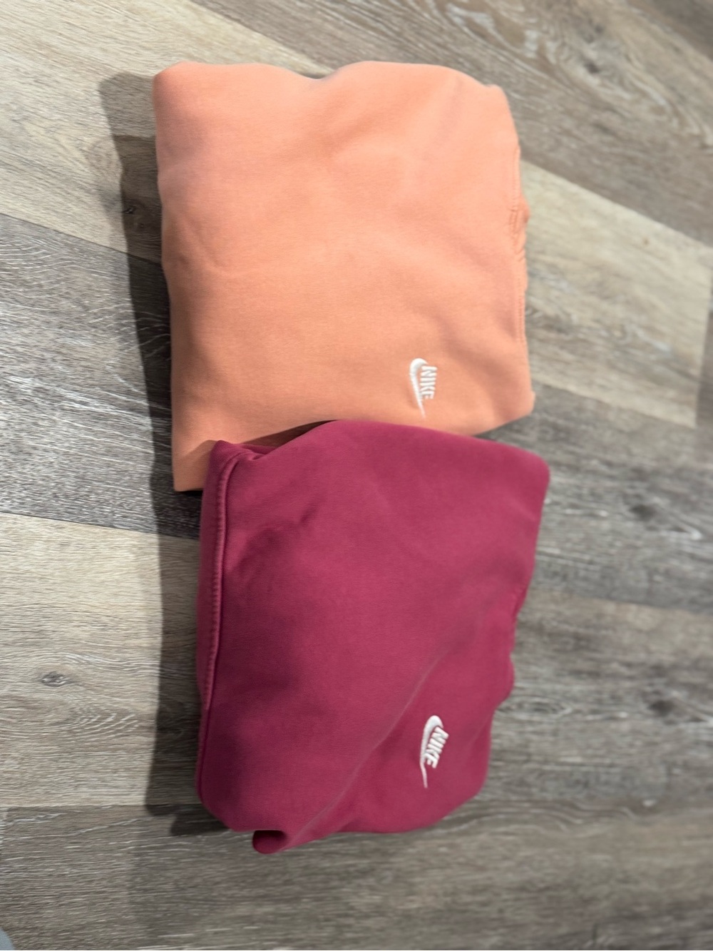 Nike Folded Sweatshirts in Peach and Berry